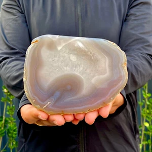 296G Natural agate Agate Geode Slab/Slice quartz crystal mineral specimen Reiki - Picture 1 of 12