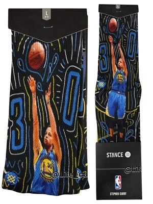 New Sz 9-12 Stance Curry Warriors Crew Socks Mens NBA Golden State Stephen 30 - Image 1 of 4