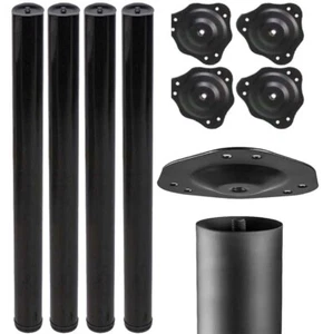 Supporto Piano Lavoro Bar Colazione Regolabile Tavolo Cucina Gamba 710mm Nero Confezione 4 - Foto 1 di 7