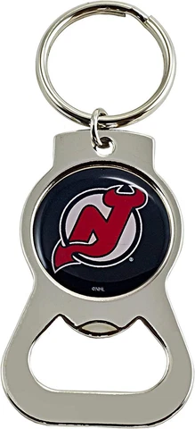 New Jersey Devils Key Chain Bottle Opener Keyring Cover