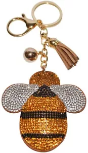 Honey Bee Keychain for Women Girls – Crystal Purse Charm – Backpack Charms - Picture 1 of 7