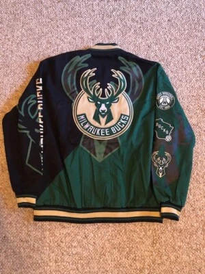 Jeff Hamilton/JH дизайн Milwaukee баксы хлопковая куртка размер большой хлопок новый без ЯРЛЫКОВ - Изображение 1 из 4