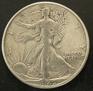 1942 Walking Liberty Half Dollar - Imagen 1 de 4