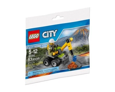 LEGO City Volcano Explorers - Volcano Jackhammer Polybag (30350) Sealed - Image 1 of 4