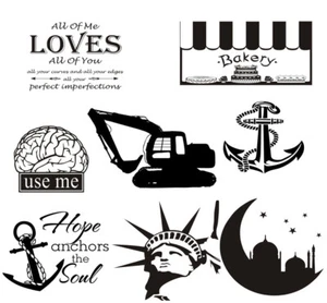 Loves Window Wall Vinyl Sticker Bakery Quote Home Kitchen Excavator Wall Decal - Picture 1 of 38