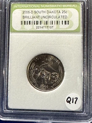 2006 D- PROOF CLAD "South Dakota" Statehood Washington Quarter # Q17 - Image 1 of 2