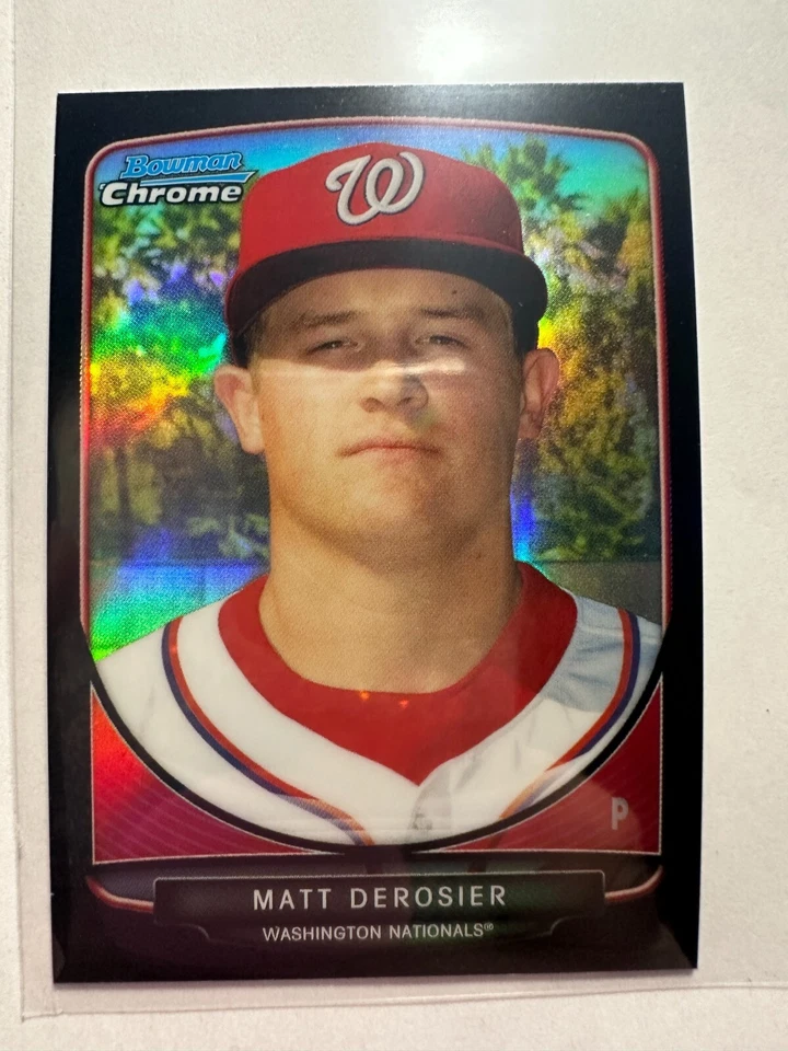 K54,518 - 2013 Bowman Chrome Mini Black Refractors #76 Matt Derosier #/25 - Image 1 of 1