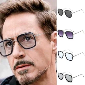 Tony Stark Sunglasses Sun Glasses Hot Eyewear Men Iron Man Sun Glasses Square - Picture 1 of 16