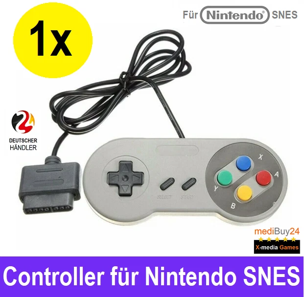 Manette pour Nintendo SNES Super Nintendo Console Manette Gamepad 1x Neuve🎮 - Photo 1/1