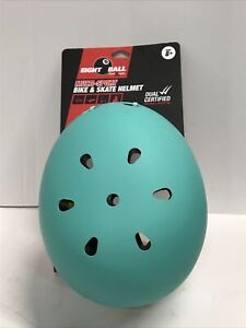 Triple Eight Eight Ball Adjustable Youth Helmet Teal  NO Tags
