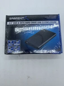 SEALED Sabrent EC-UK25 2.5" SSD/SATA Hard Drive Enclosure USB 2.0 w/ FREE S/H - Picture 1 of 3