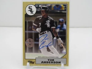 TIM ANDERSON 2022 TOPPS 1987 TOPPS AUTOGRAPH AUTO- WHITE SOX!! - Picture 1 of 2