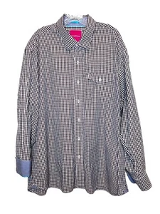 Tommy Bahama Herren Baumwolle Hemd mit Knopfleiste 2XL Hahnentrittmuster Turnback Manschetten - Bild 1 von 13