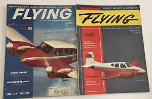 Vintage Flying Magazines Lot Of 2 1957-60 Bi-Planes West German Airpower Ice - Picture 1 of 20