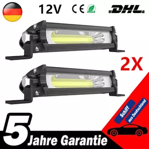 2X LED Arbeitsscheinwerfer Lightbar Offroad Flutlicht Strahler 12V Auto Motorrad - Bild 1 von 12