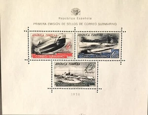 Edifil 781 HB MNH Hojita España 1938 Correo Submarino - Imagen 1 de 2