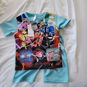 NWT Japan Donbrothers Avataro Super Sentai Pajama For Kids Light Blue Kids 5-6yr - Picture 1 of 6