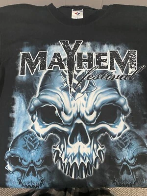 2008 1st Annual MAYHEM FESTIVAL Med T-Shirt SlipKnot/ Distubbed/Machine Head - Image 1 of 4