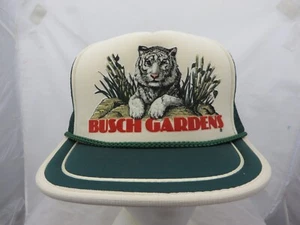 Busch Gardens vtg 80s Trucker baseball cap hat adjustable snapback mesh - Picture 1 of 4