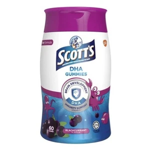 SCOTT’S DHA GUMMIES BLACKCURRANT (60’S) - Picture 1 of 2