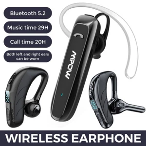 Mpow Trucker Wireless Headset Bluetooth 5.2 Earpiece Earbud Noise Cancelling Mic - Picture 1 of 27