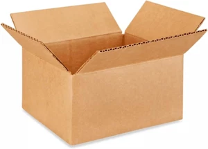 50 8x8x4 Cardboard Paper Boxes Mailing Packing Shipping Box Corrugated Carton - Picture 1 of 8