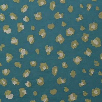 P KAUFMANN FEROZ PAVO REAL AZUL BORDADO LEOPARDO GUEPARDO TELA POR YARDA 54"W Foto 1 de 4