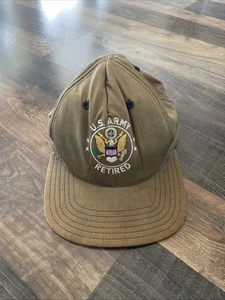 Cappello Berretto Baseball Ritirato Esercito USA Regolabile Snap Back Made In USA - Foto 1 di 12