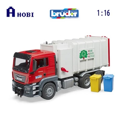 Bruder 1:16 Scale MAN TGS Side Loading Garbage Truck Model Toy - Image 1 of 2