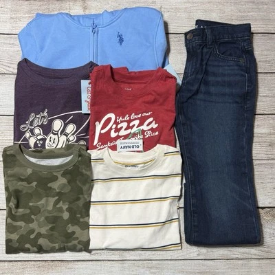 Boy Lot Of Clothes Size 6-7. NWT! 6 Pieces For Fall/Winter. Casual, Colorful - Image 1 of 4
