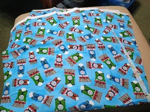 Thomas The Train Blue Fabric 2014 Gullane (Thomas)  approx 3 Yds - Picture 1 of 3