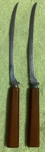 Lot of 2 Vintage Bakelite Stainless Steel Henrys Tomato Steak Knives - Picture 1 of 8