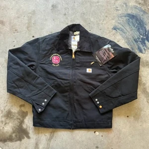 Vintage Carhartt J01BLK Black Detroit Blanket Lined Jacket Size 38 Neu mit Etikett - Bild 1 von 5