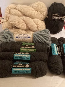 Wolle Garn Paket 11 Mix Berga, Braunschweig Bucilla 100% Wolle Knäuel Schweden und USA - Bild 1 von 6