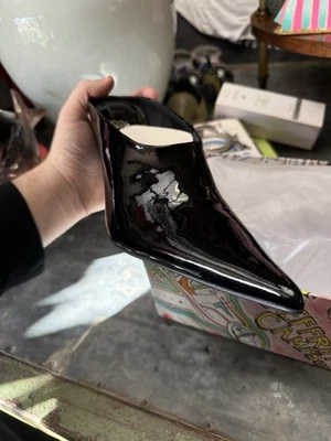 Vader Patent Leather Sculpted Heel Dress Mules Jeffery Campbell Size 10 M - Image 1 of 4