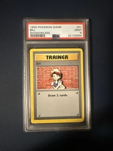 1999 POKEMON BASE SET SHADOWLESS #91 BILL PSA 9 - Picture 1 of 2
