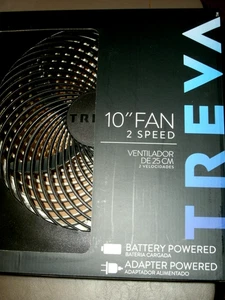 Brand New Treva 10 inch fan Portable 2 Speed Battery/Adapter Powered Included - Picture 1 of 3