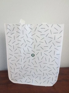 Lululemon Einkaufstasche weiß/grün groß 16"x 14"x 6" - Bild 1 von 3