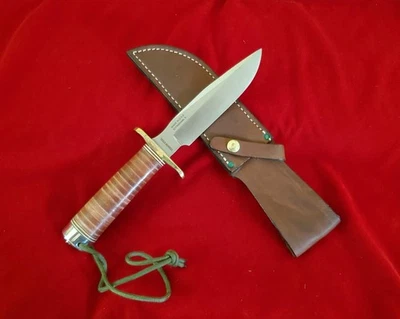 Blackjack Classic Blades Model #5 W/ Leather Sheath & Original Box - Early 1990s - Image 1 of 4
