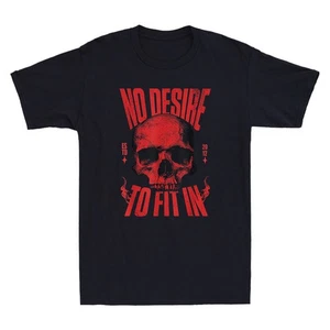No Desire To Fit In Estd 2012 Horror Skull  Vintage Men's Short Sleeve T-Shirt - Picture 1 of 8