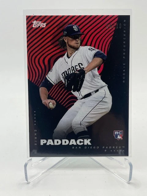 2019 TOPPS ON DEMAND ROOKIE PROGRESSIONS CHRIS PADDACK RC RED #D 05/10 SSP - Image 1 of 1