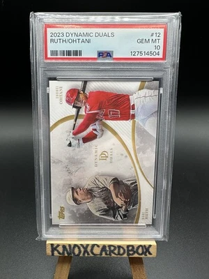 2023 Topps Dynamic Duals #12 Babe Ruth & Shohei Ohtani PSA 10 GOAT 🔥 Foto 1 de 2