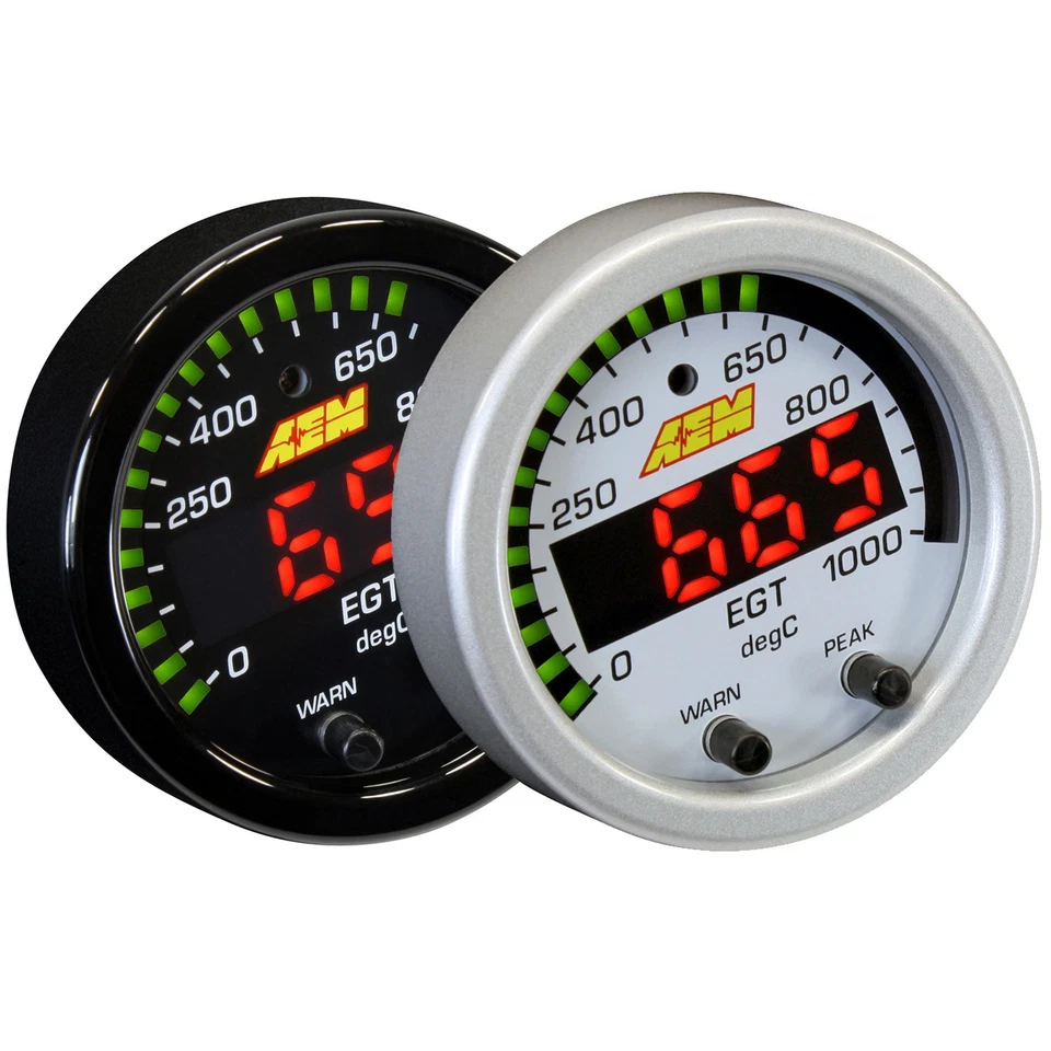 AEM 30-0305 52MM LED EXHAUST GAS TEMPERATURE EGT GAUGE 1800F / 1000C + WHITE KIT Foto 1 de 4