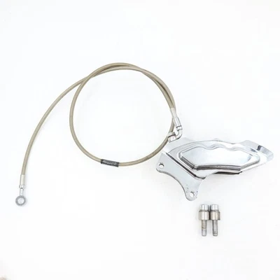 Pinza de freno delantera izquierda cromada Harley Davidson Heritage Softail Flstc 01-07 D20 Foto 1 de 4