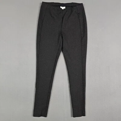 J. Jill Legging Pants Womens Medium Black Gray Herringbone Ponte Pull On Stretch - Image 1 of 4