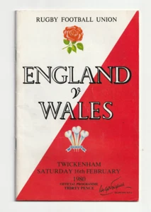 England v Wales 1980 5 Nations Rugby Union ( England Grand Slam Year ) - Picture 1 of 1