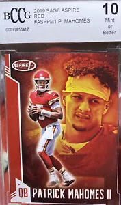 2019 SAGE ASPIRE #ASPPM1P MAHOMES II GRADED 10 BCCG.    🏈🏈. - Picture 1 of 3