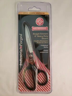 Scissors Mundial 272-6  6" Heavy Duty Straight Trimmers Industrial Forged  - Image 1 of 4