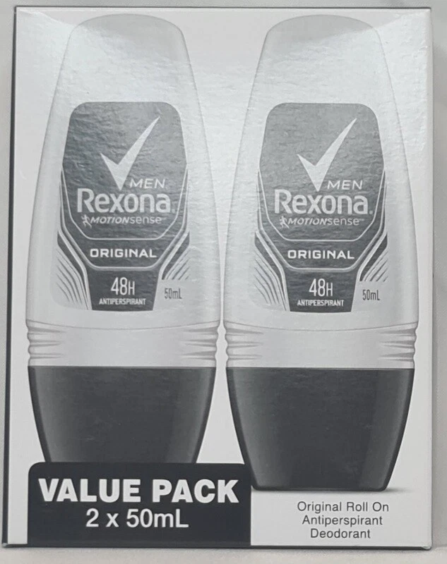 2 x REXONA HOMBRE ANTITRANSPIRANTE ROLL ON DESODORANTE 50ML Foto 1 de 1