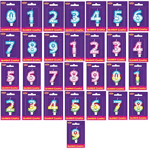 Happy Birthday Candle Numbers Age 11 - 90 Birthday Cake Decoration - Picture 1 of 1